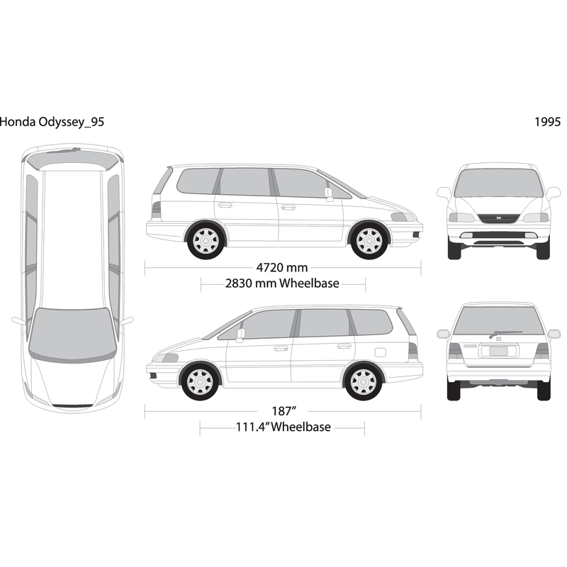 1995 Honda Odyssey V95 Vehicle Wrap Template