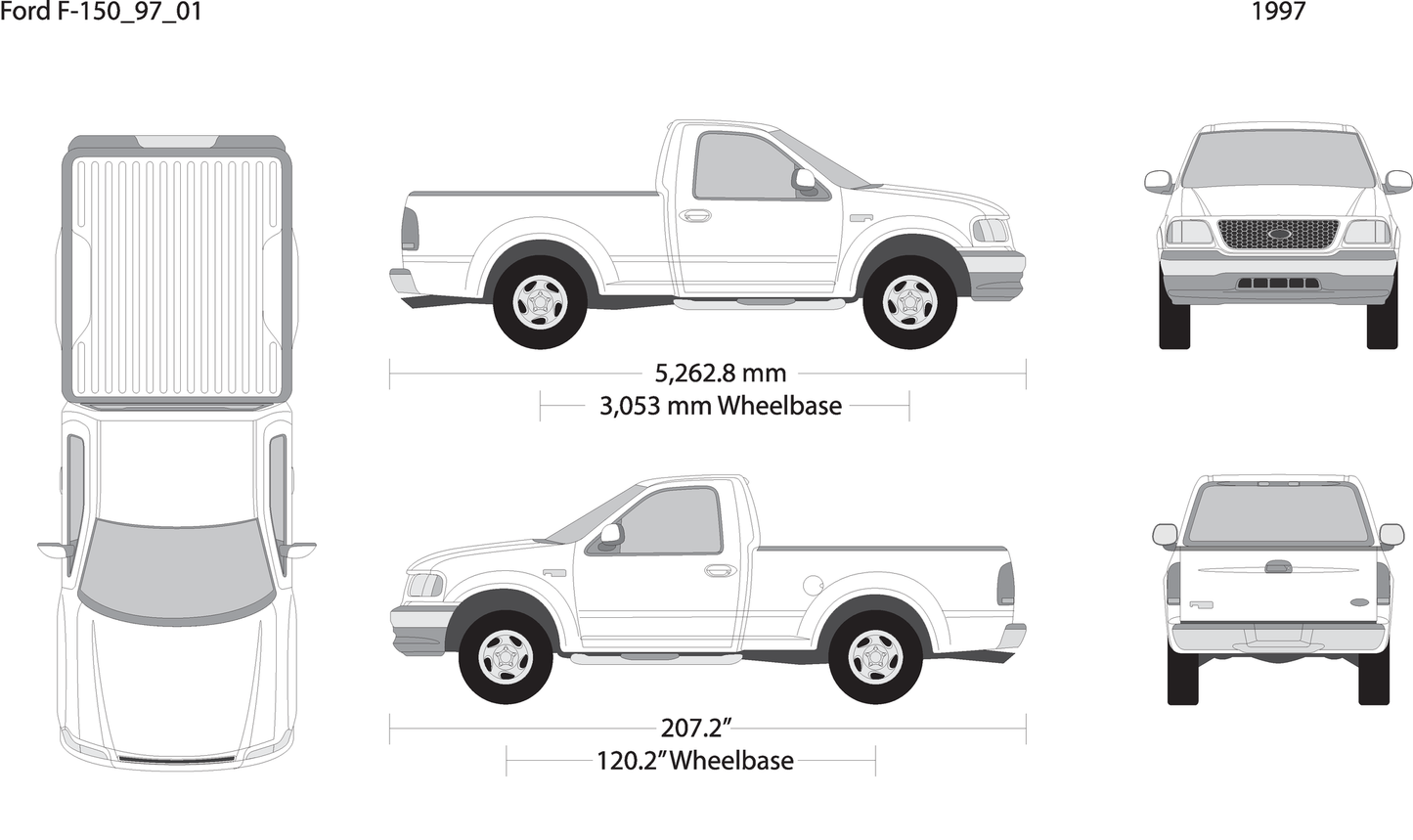 1997 Ford F 150 V01 Vehicle Wrap Template