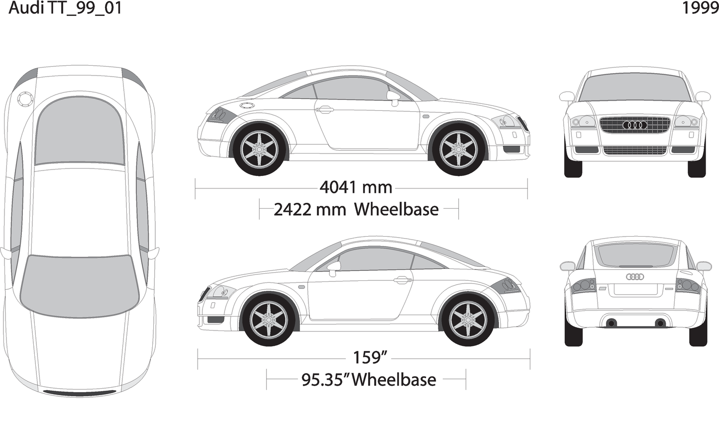 1999 Audi Tt V01 Vehicle Wrap Template