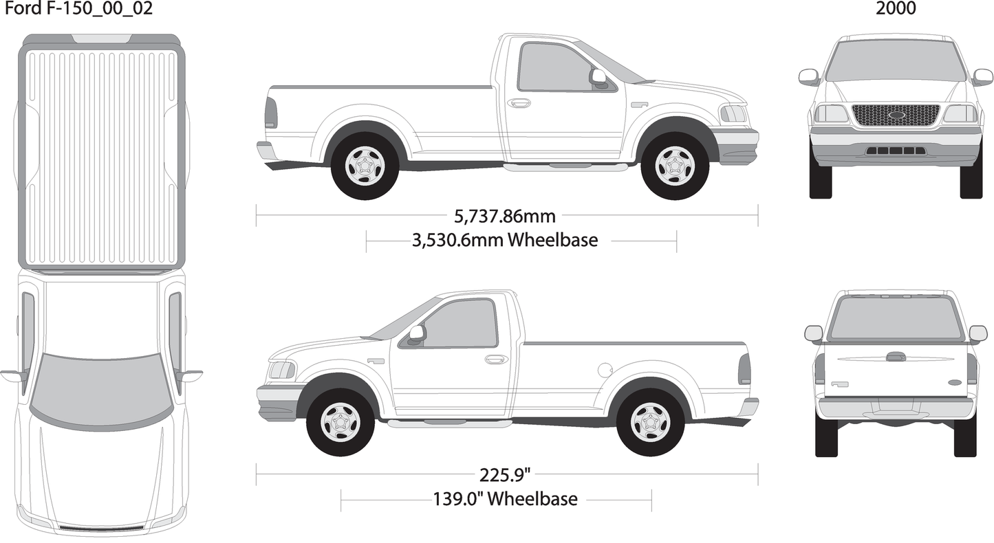 2000 Ford F 150 V02 Vehicle Wrap Template
