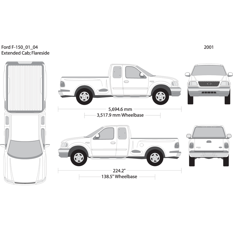 2001 Ford F 150 V04 Vehicle Wrap Template