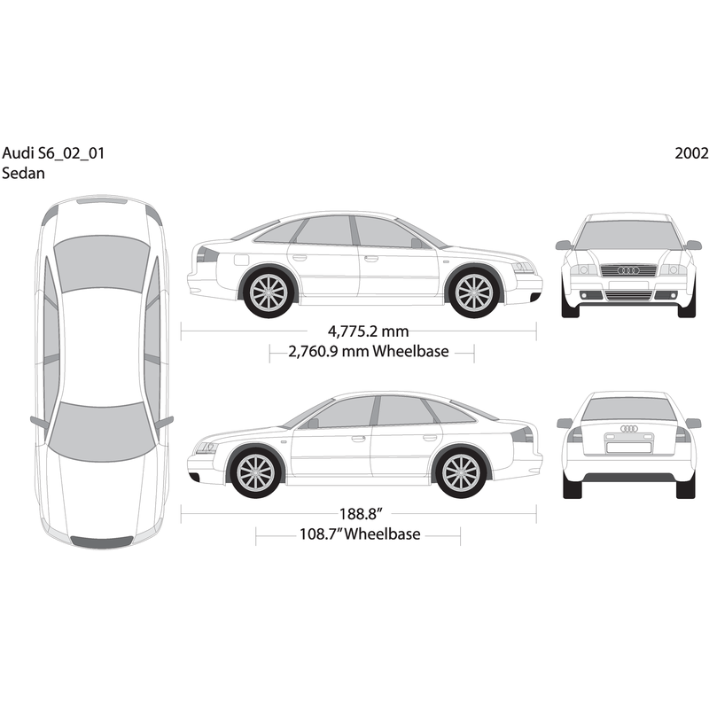 2002 Audi S6 V01 Vehicle Wrap Template