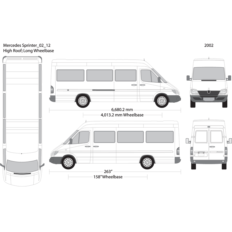 2002 Mercedes Sprinter V12 Vehicle Wrap Template