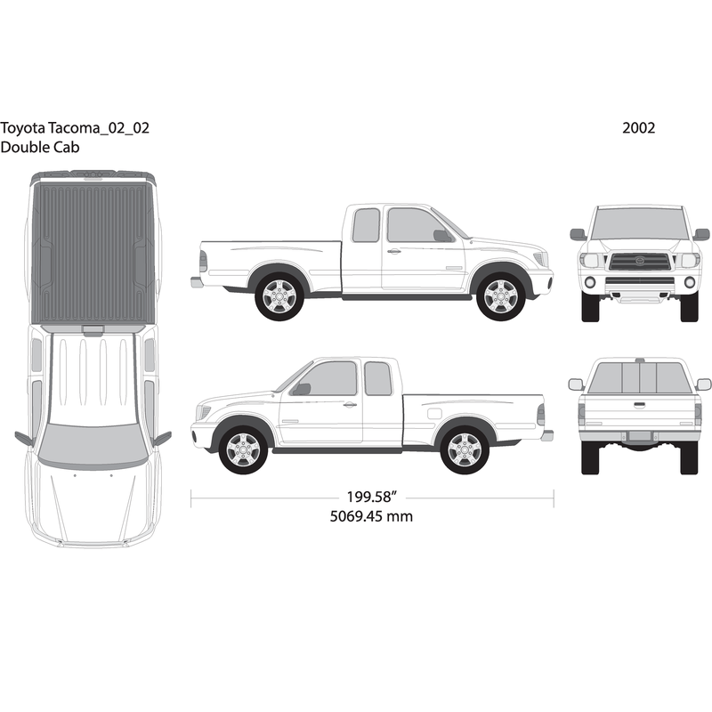 2002 Toyota Tacoma V02 Vehicle Wrap Template