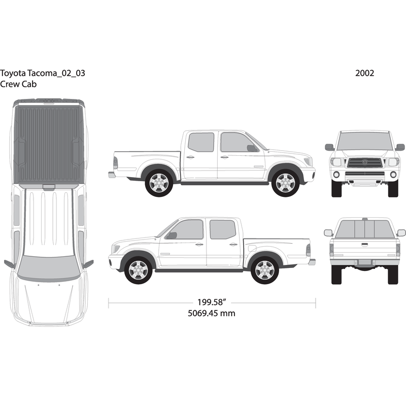 2002 Toyota Tacoma V03 Vehicle Wrap Template