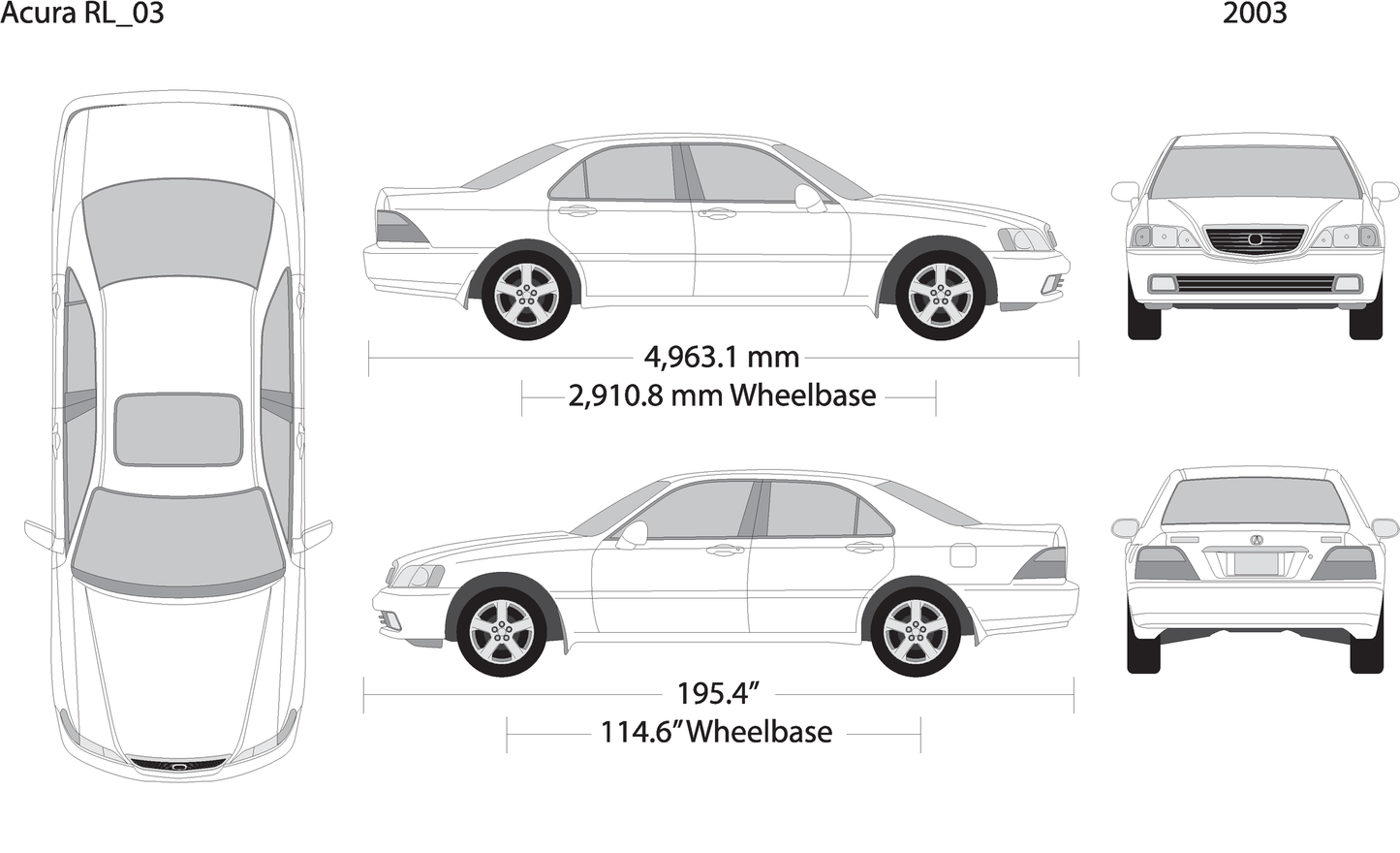 2003 Acura Rl V03 Vehicle Wrap Template