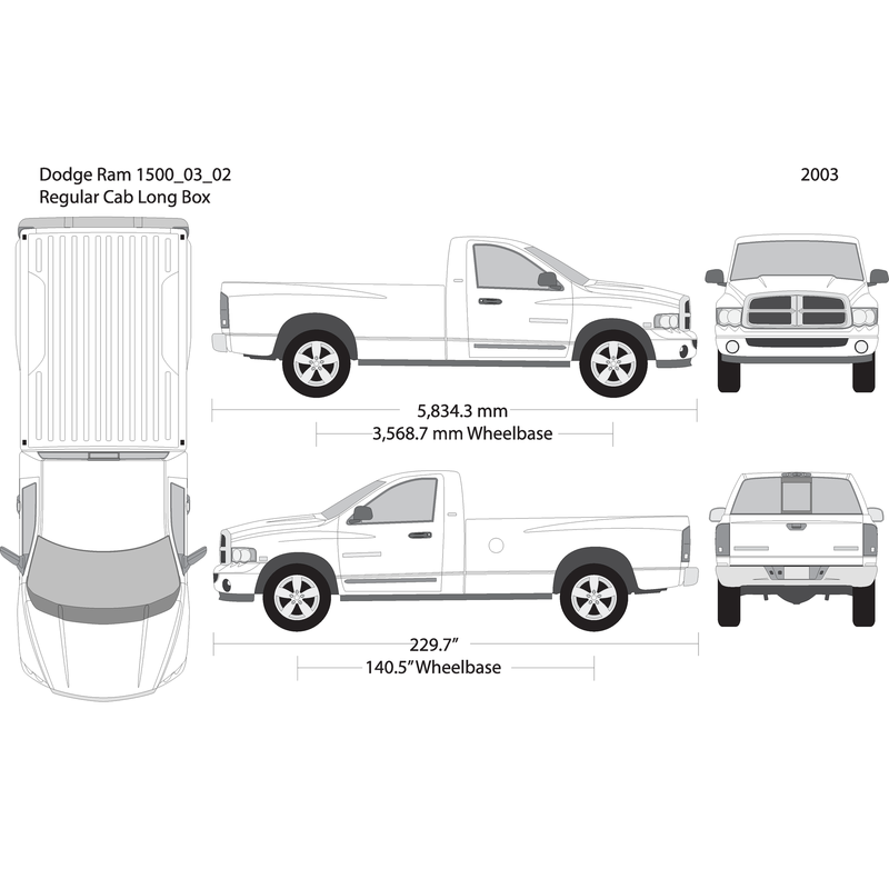 2003 Dodge Ram 1500 V02 Vehicle Wrap Template