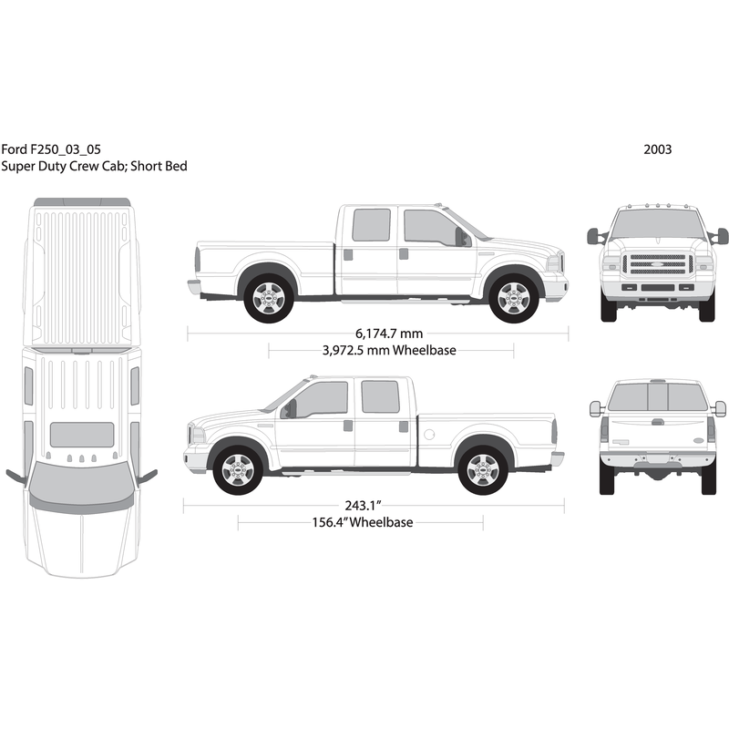2003 Ford F 250 V04 Vehicle Wrap Template