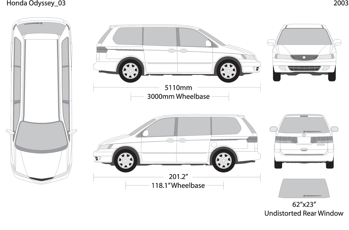 2003 Honda Odyssey V03 Vehicle Wrap Template