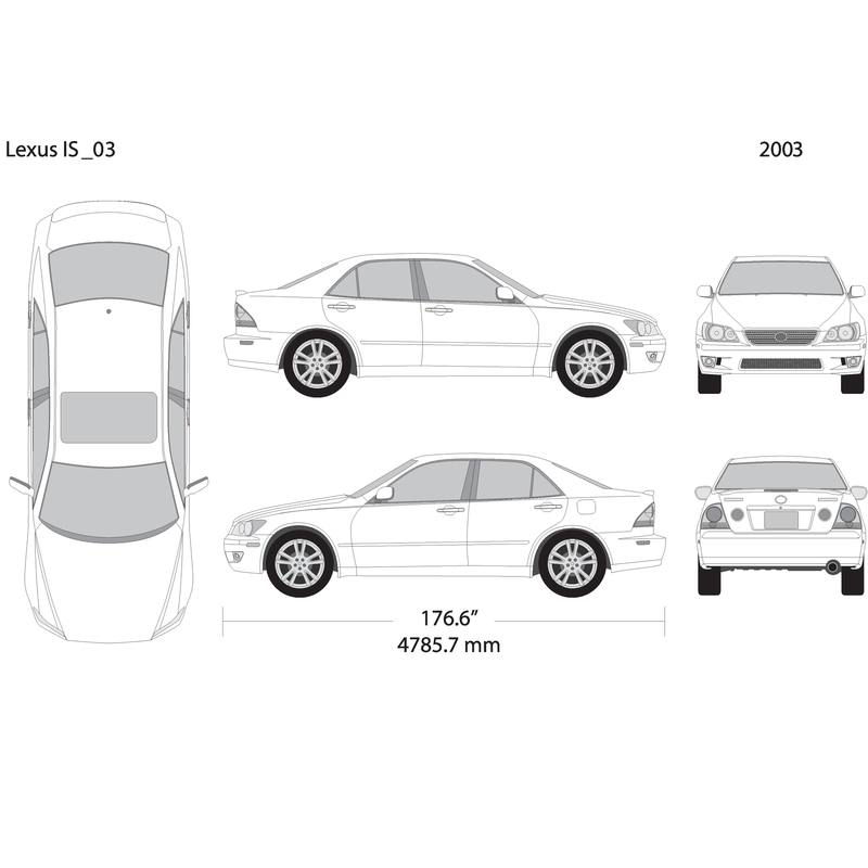 2003 Lexus Is V03 Vehicle Wrap Template