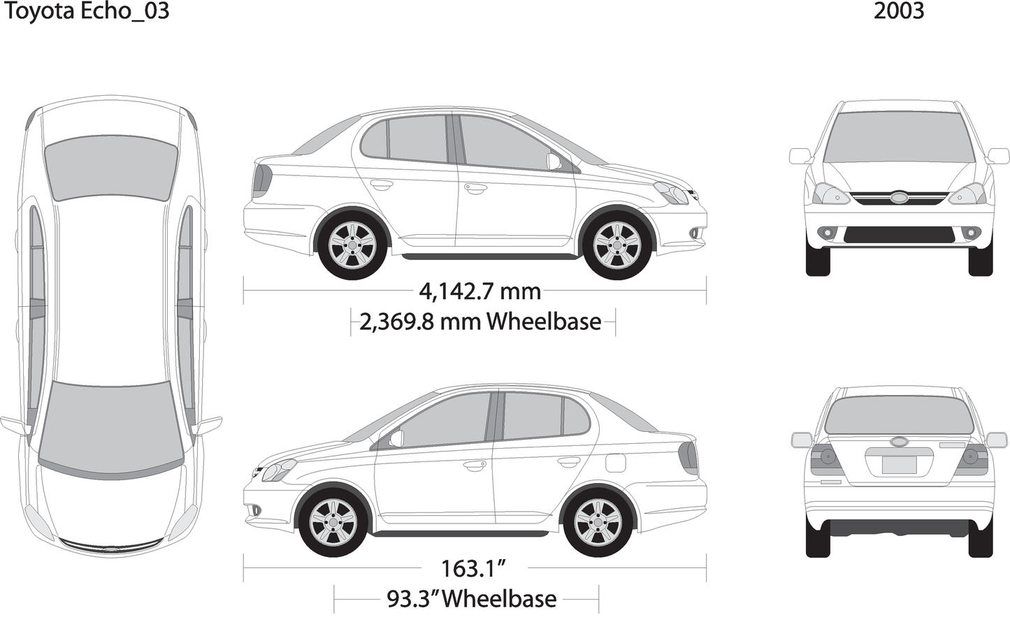 2003 Toyota Echo V01 Vehicle Wrap Template