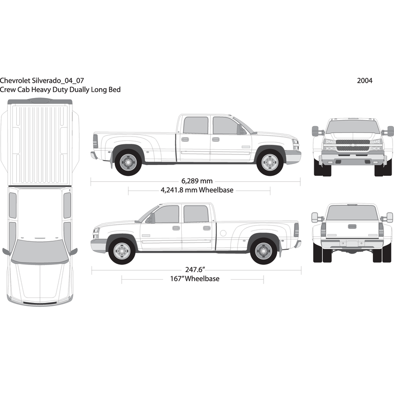 2004 Chevy Silverado 2500 3500 Hd V07 Vehicle Wrap Template