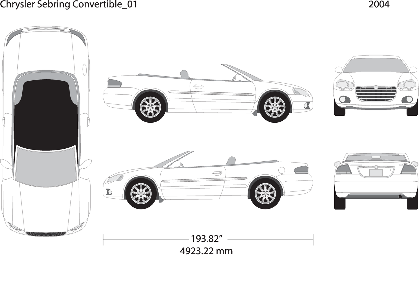 2004 Chrysler Sebring V01 Vehicle Wrap Template