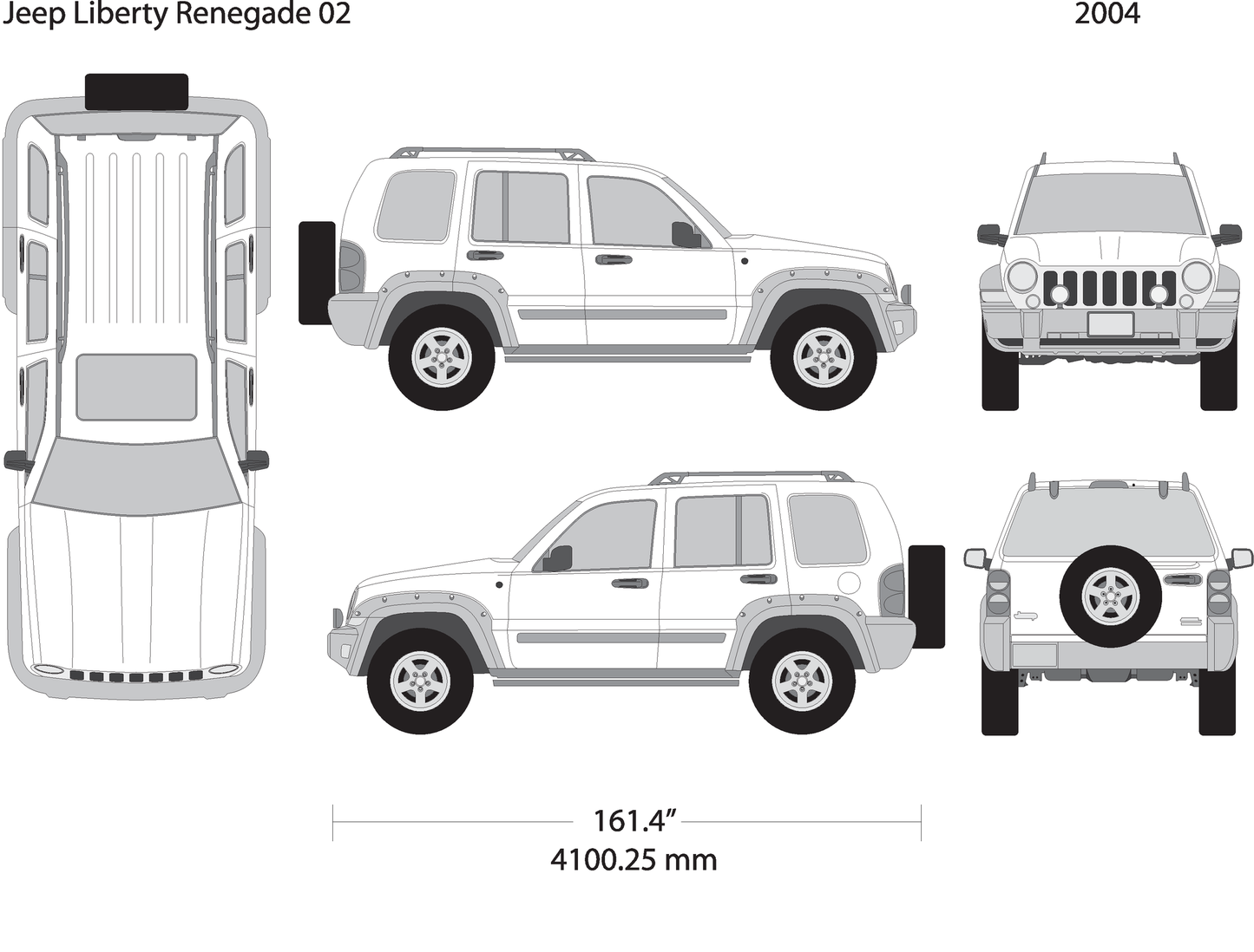 2004 Jeep Liberty V02 Vehicle Wrap Template