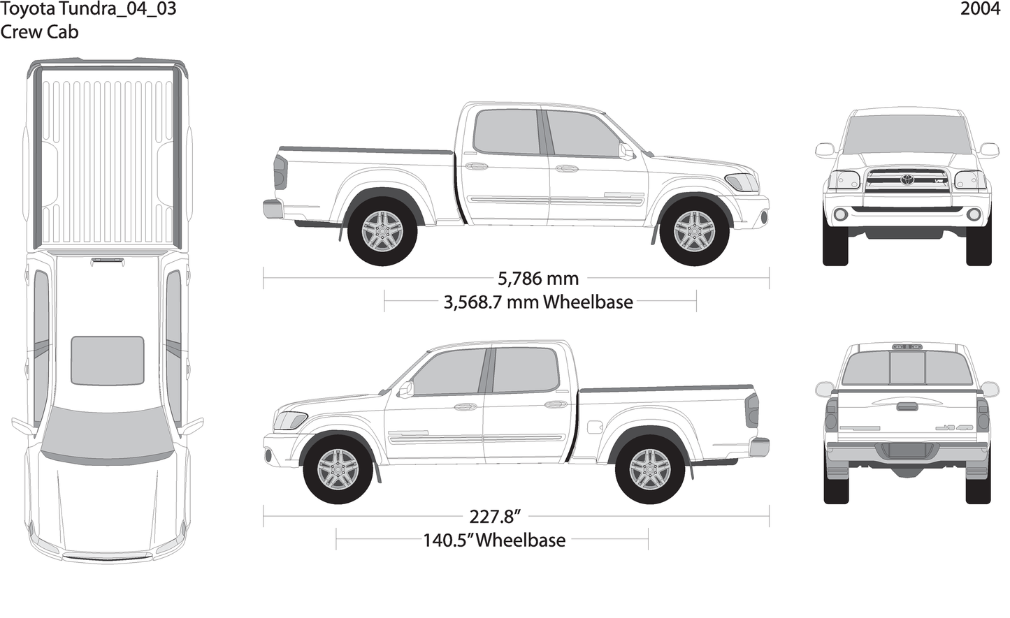 2004 Toyota Tundra V03 Vehicle Wrap Template