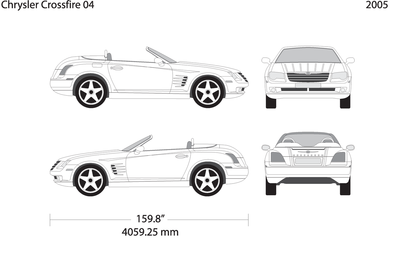 2005 Chrysler Crossfire V04 Vehicle Wrap Template