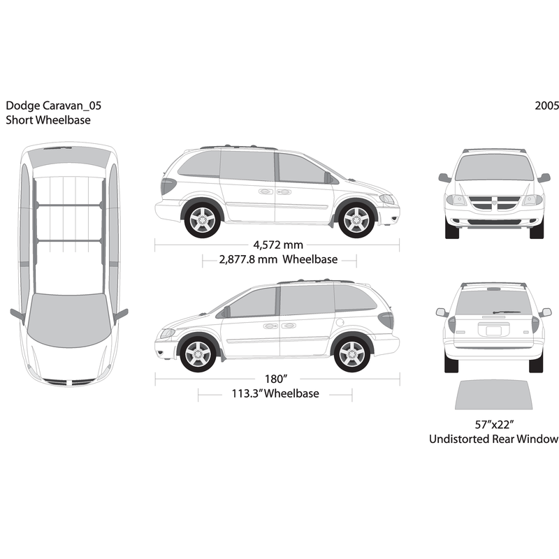 2005 Dodge Caravan V05 Vehicle Wrap Template