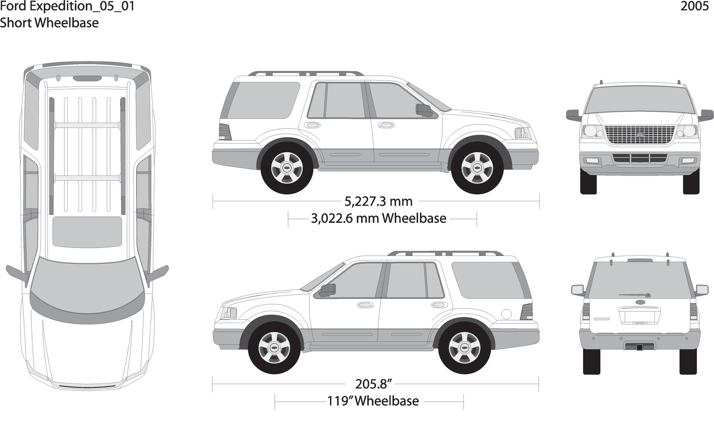 2005 Ford Expedition V01 Vehicle Wrap Template