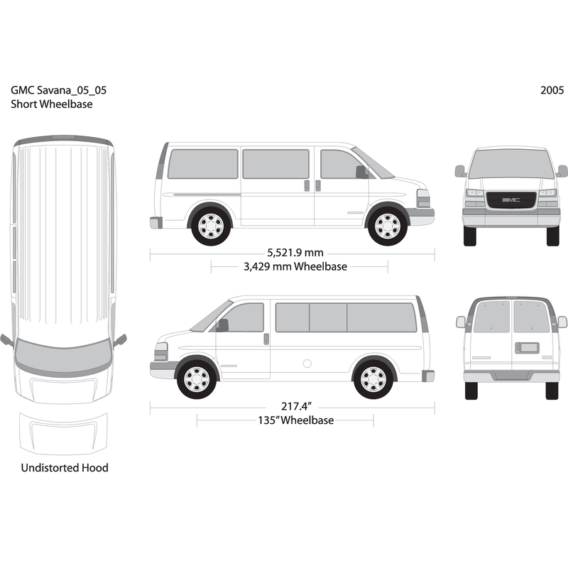 2005 Gmc Savana V05 Vehicle Wrap Template