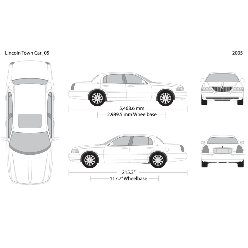 2005 Lincoln Town Car V05 Vehicle Wrap Template