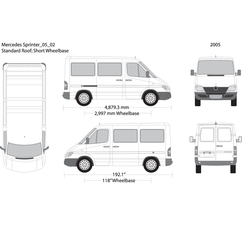 2005 Mercedes Sprinter V02 Vehicle Wrap Template