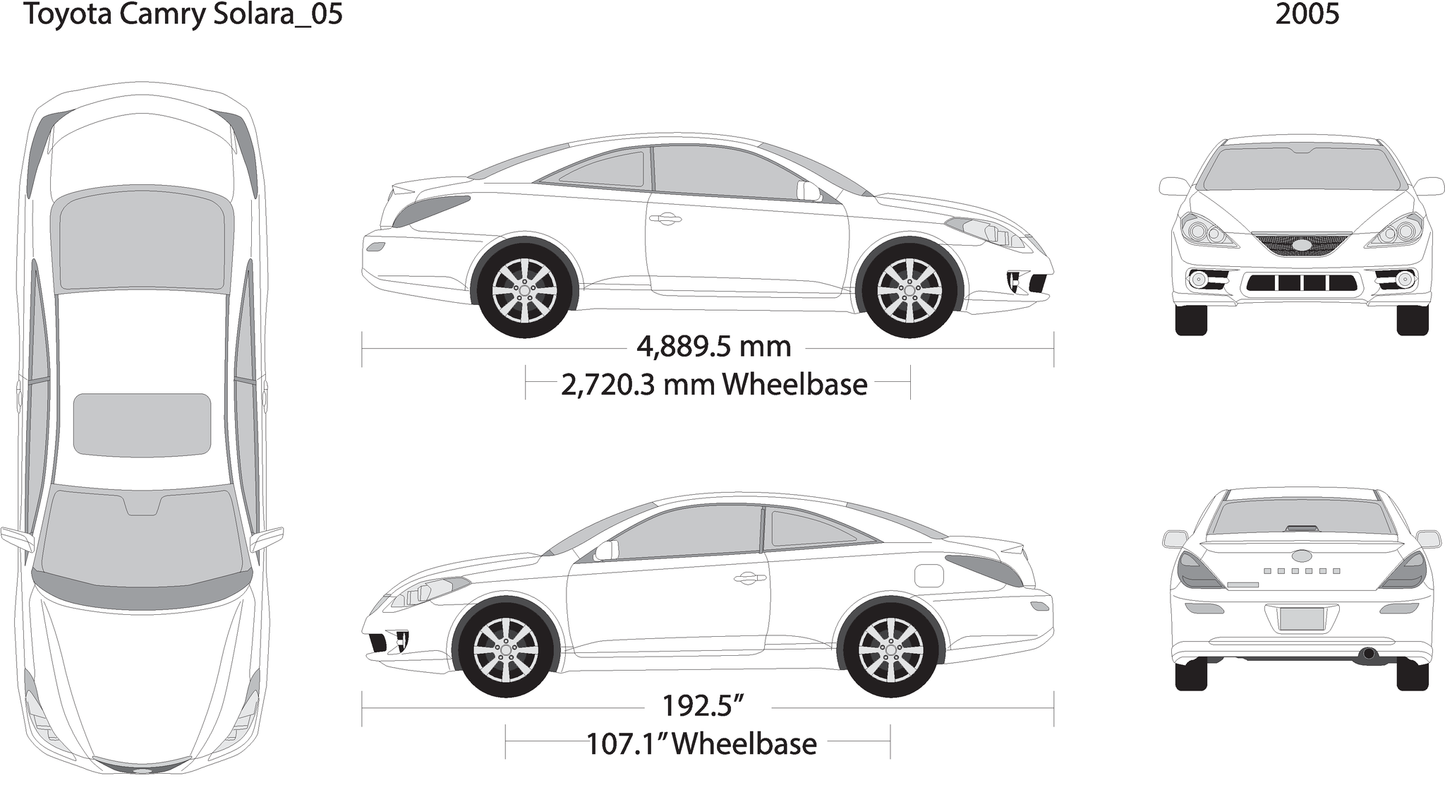 2005 Toyota Camry Solara V05 Vehicle Wrap Template