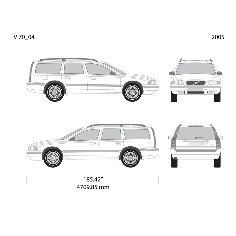 2005 Volvo Volvo 70 V04 Vehicle Wrap Template