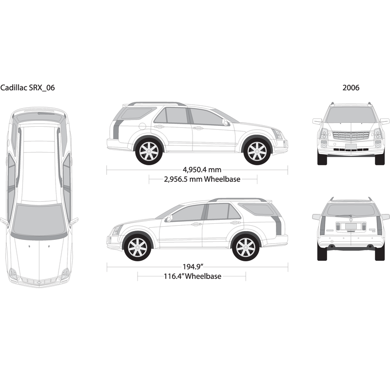 2006 Cadillac Srx V06 Vehicle Wrap Template
