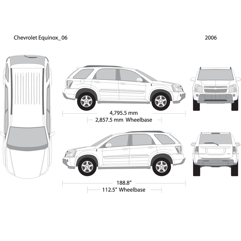 2006 Chevy Equinox V06 Vehicle Wrap Template