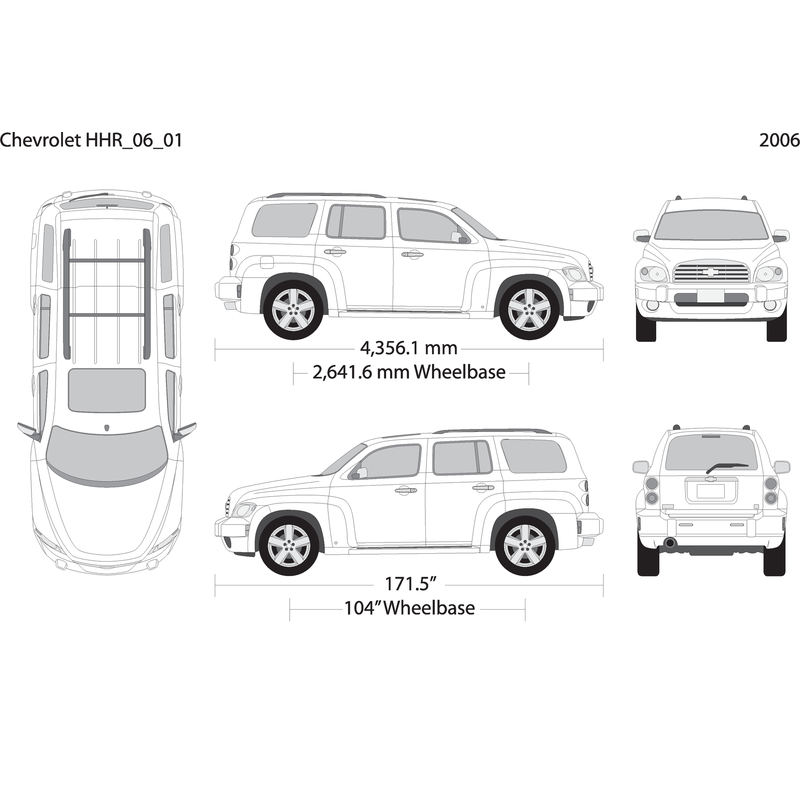 2006 Chevy Hhr V01 Vehicle Wrap Template