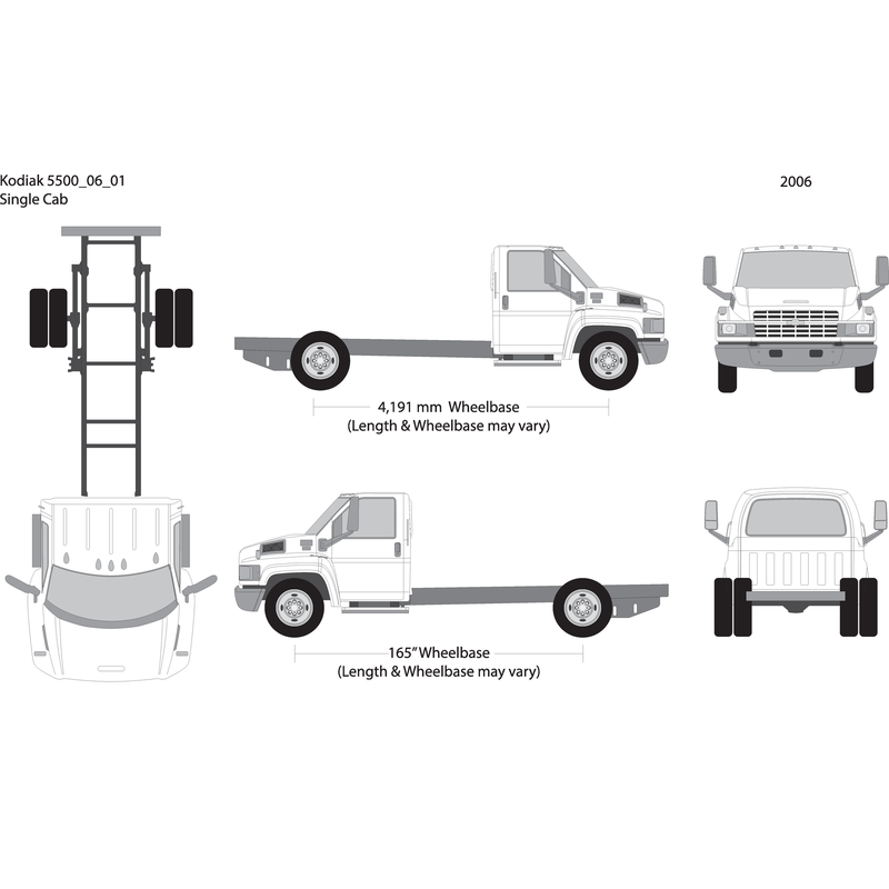 2006 Chevy Kodiak 5500 V01 Vehicle Wrap Template