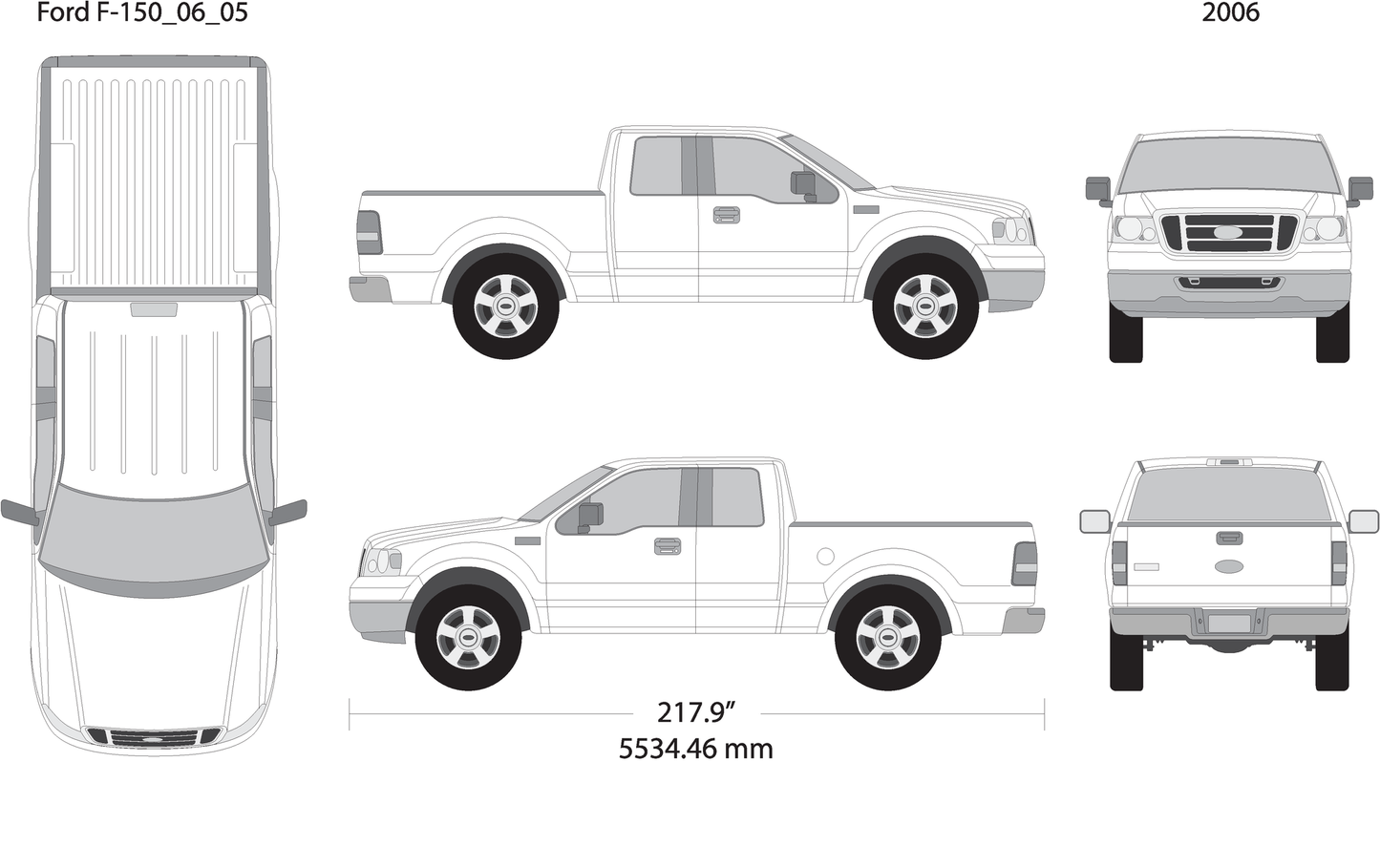 2006 Ford F 150 V05 Vehicle Wrap Template