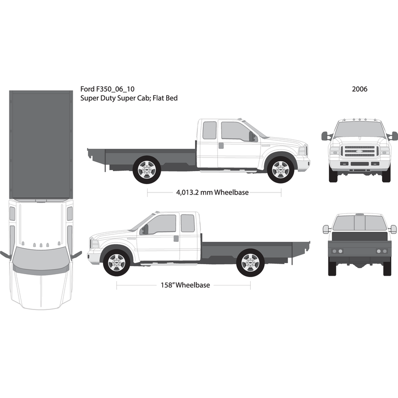 2006 Ford F 350 V10 Vehicle Wrap Template
