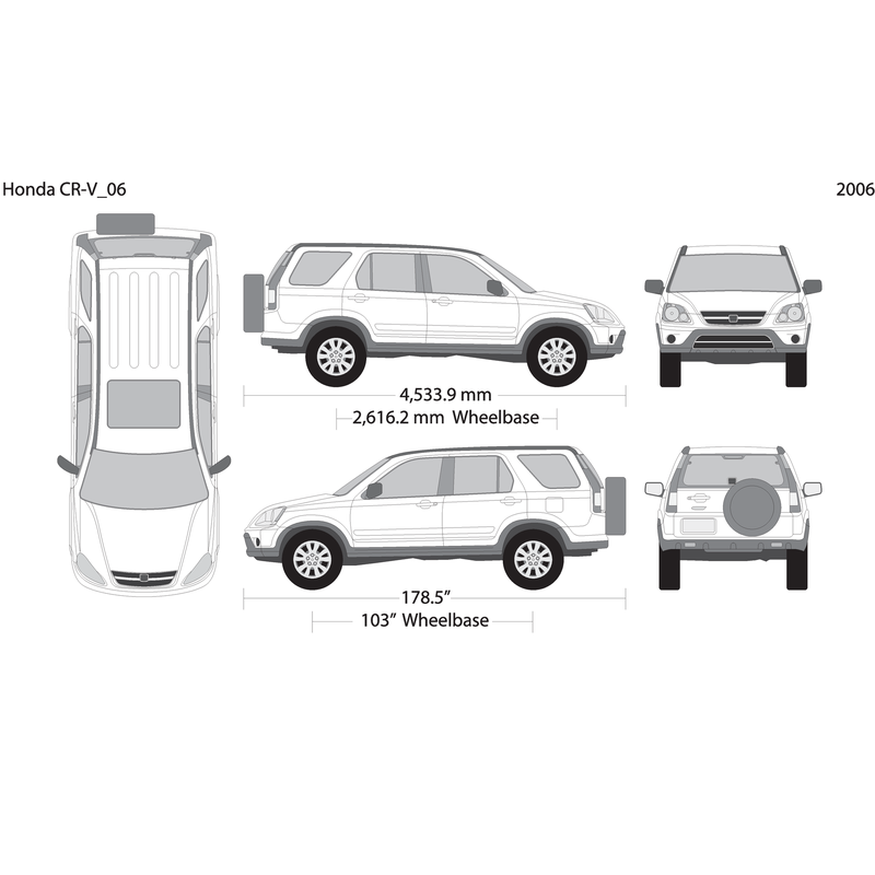 2006 Honda Cr V V06 Vehicle Wrap Template