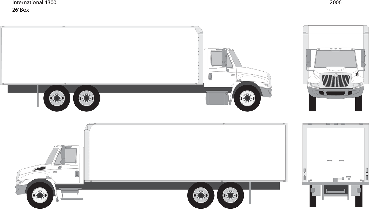 2006 International 4300 V26 Vehicle Wrap Template