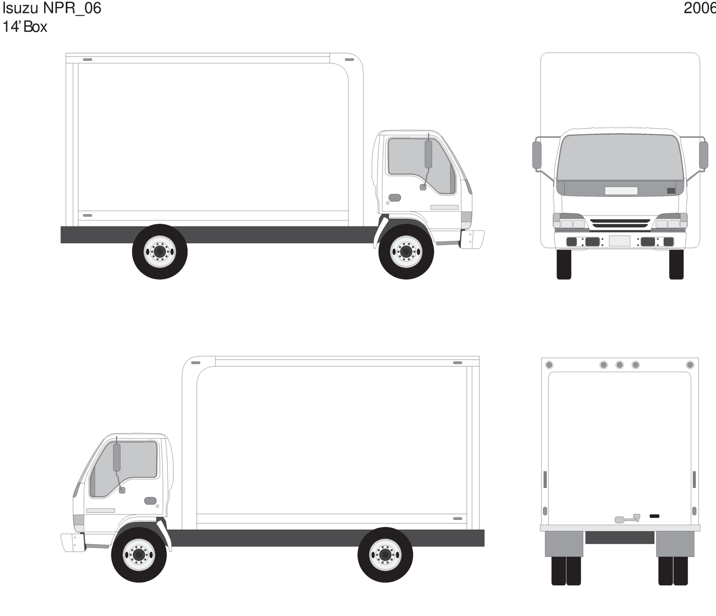 2006 Isuzu Npr V06 Vehicle Wrap Template