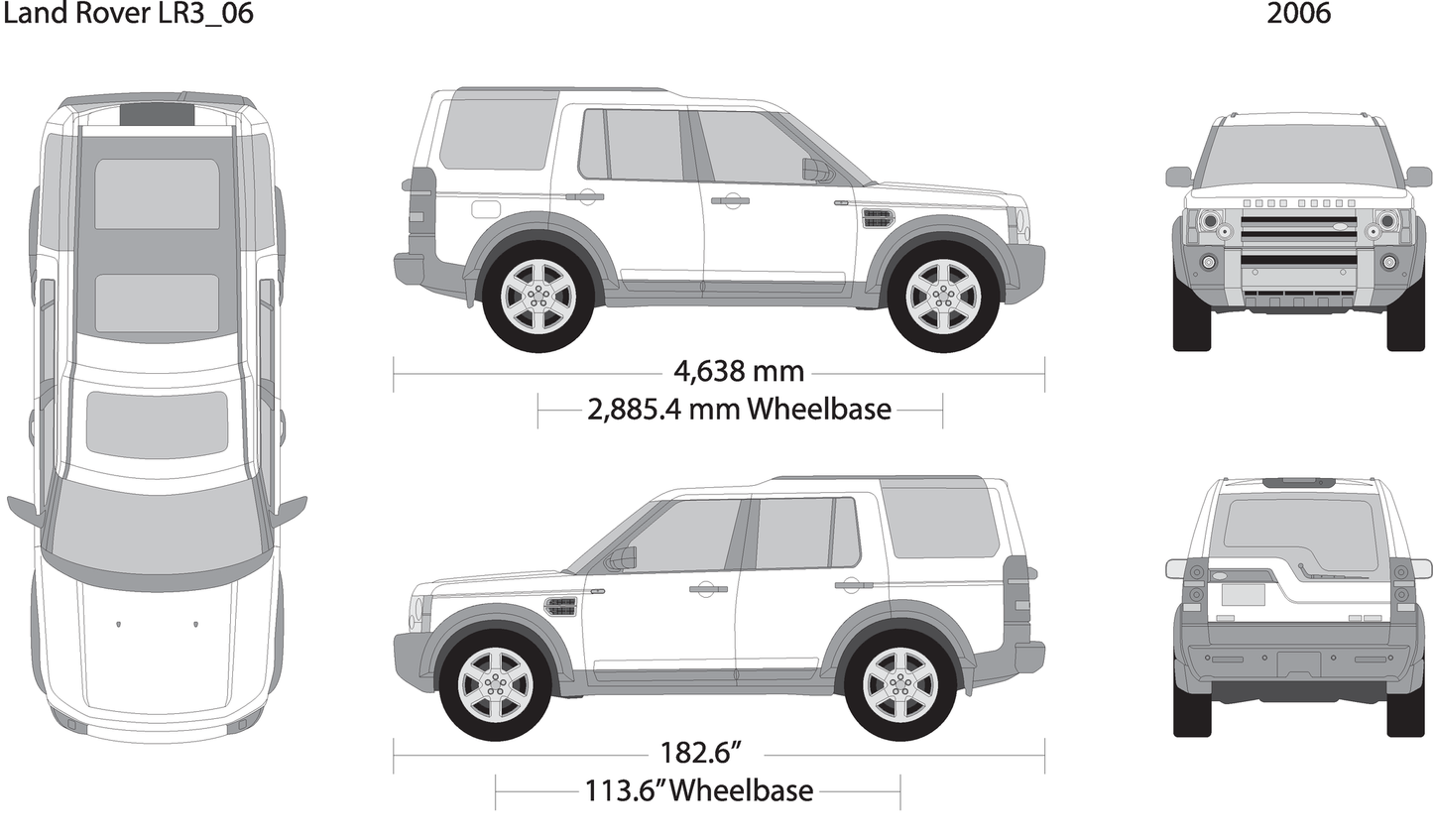 2006 Land Rover Lr3 V06 Vehicle Wrap Template