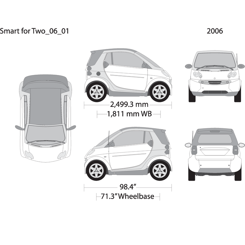 2006 Smart Fortwo V01 Vehicle Wrap Template