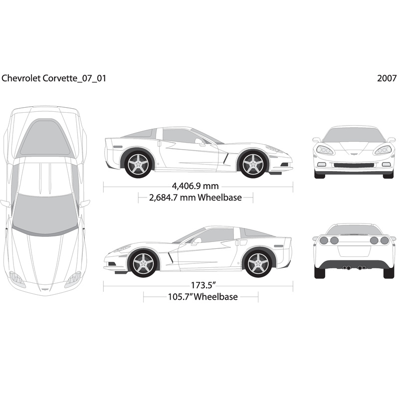 2007 Chevy Corvette V01 Vehicle Wrap Template