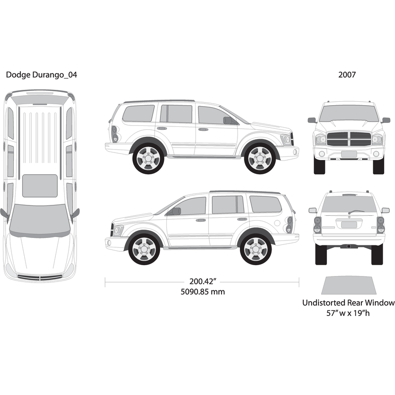 2007 Dodge Durango V04 Vehicle Wrap Template