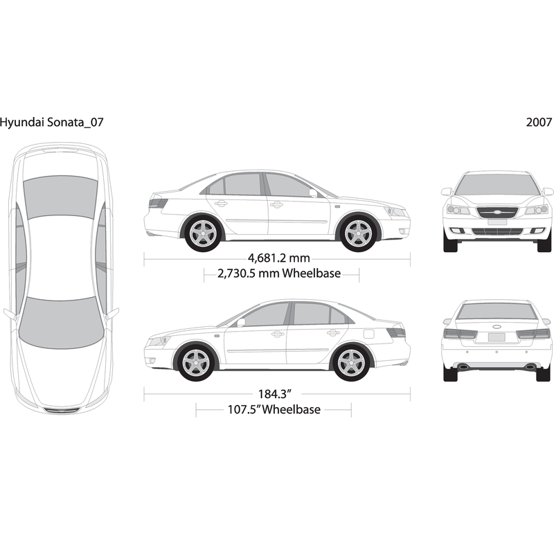 2007 Hyundai Sonata V07 Vehicle Wrap Template