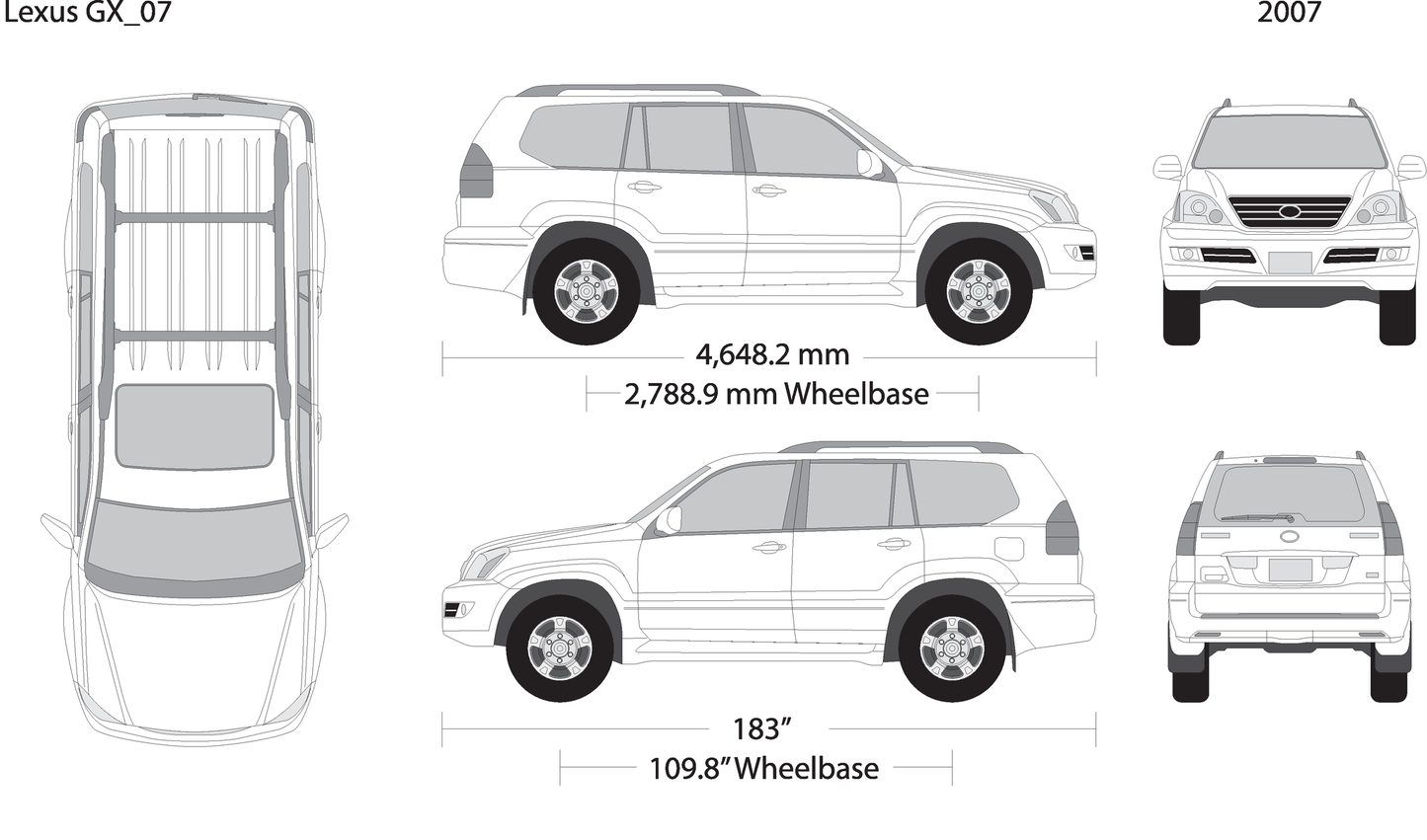 2007 Lexus Gx V07 Vehicle Wrap Template