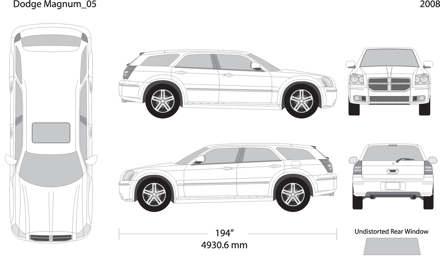 2008 Dodge Magnum V05 Vehicle Wrap Template