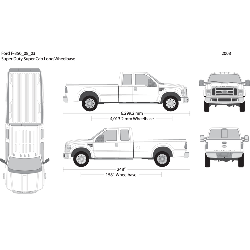 2008 Ford F 350 V03 Vehicle Wrap Template