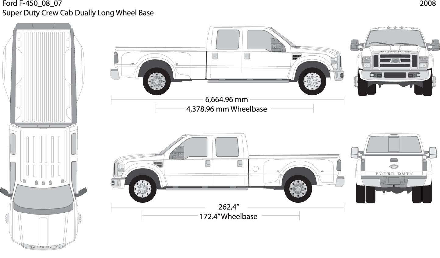 2008 Ford F 450 V07 Vehicle Wrap Template