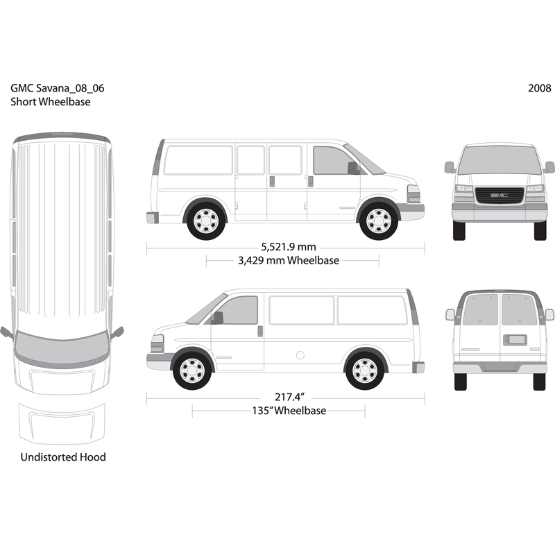 2008 Gmc Savana V06 Vehicle Wrap Template