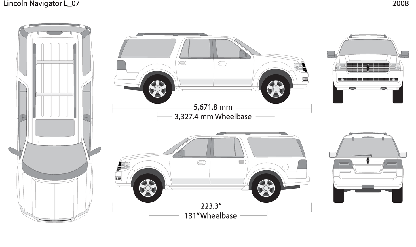 2008 Lincoln Navigator V07 Vehicle Wrap Template