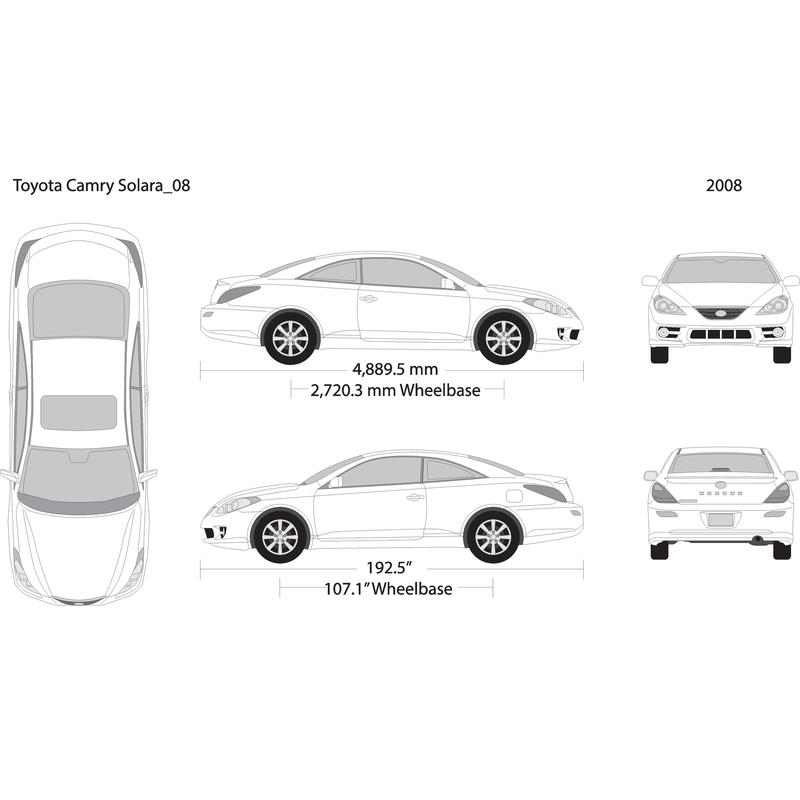 2008 Toyota Camry Solara V08 Vehicle Wrap Template