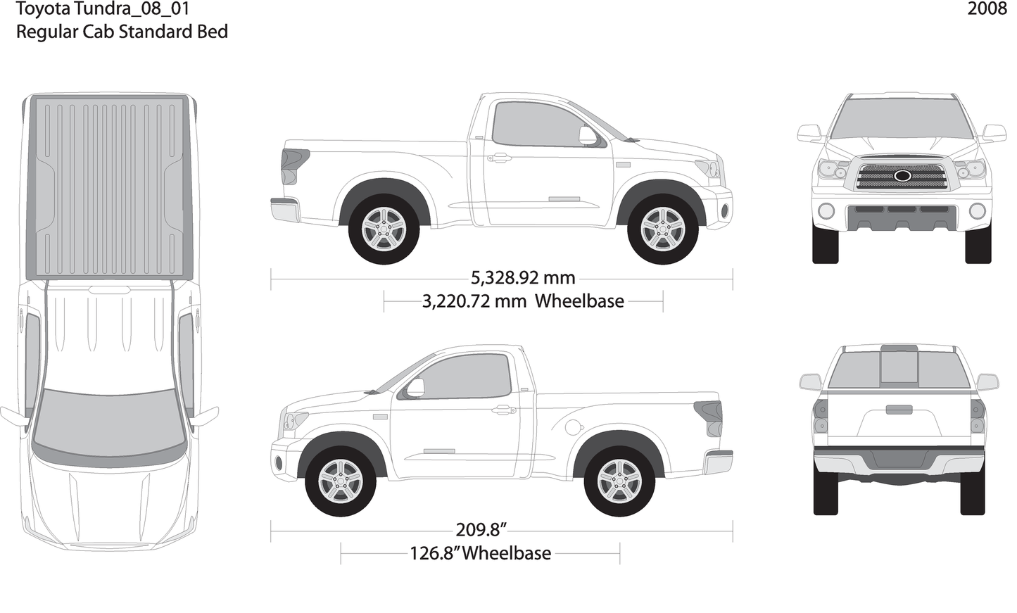 2008 Toyota Tundra V01 Vehicle Wrap Template