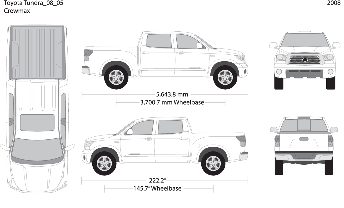 2008 Toyota Tundra V05 Vehicle Wrap Template